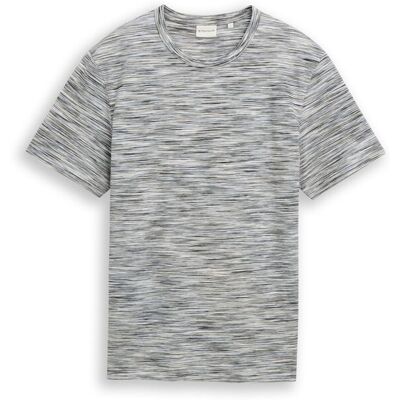 TOM TAILOR Herren Piqué T-Shirt in Melange-Optik, weiß, Meliert, Gr. XXL TOM TAILOR Herren Piqué T-Shirt in Melange-Optik, weiß, Meliert, Gr. XXL