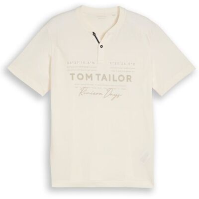 TOM TAILOR Herren Henley T-Shirt im Used-Look, braun, Uni, Gr. L TOM TAILOR Herren Henley T-Shirt im Used-Look, braun, Uni, Gr. L