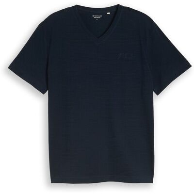 TOM TAILOR Herren T-Shirt aus Baumwolle, blau, Uni, Gr. XXXL TOM TAILOR Herren T-Shirt aus Baumwolle, blau, Uni, Gr. XXXL