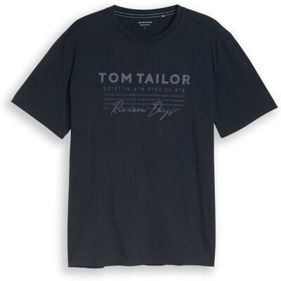 TOM TAILOR Herren T-Shirt im Used-Look, blau, Uni, Gr. S TOM TAILOR Herren T-Shirt im Used-Look, blau, Uni, Gr. S