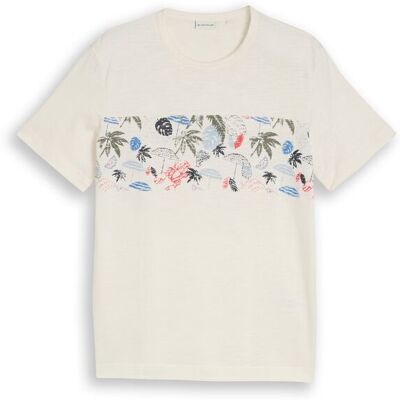 TOM TAILOR Herren T-Shirt mit Print, braun, Uni, Gr. XXXL TOM TAILOR Herren T-Shirt mit Print, braun, Uni, Gr. XXXL