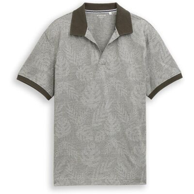 TOM TAILOR Herren Jacquard Poloshirt mit Muster, grün, Gemustert, Gr. L TOM TAILOR Herren Jacquard Poloshirt mit Muster, grün, Gemustert, Gr. L