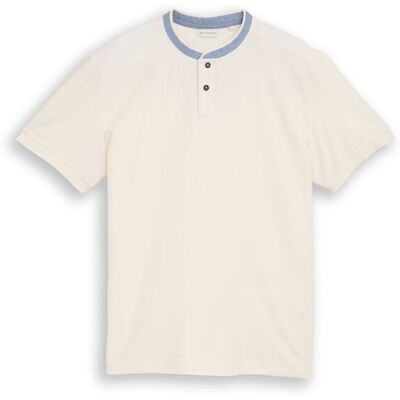 TOM TAILOR Herren Poloshirt mit Stehkragen, braun, Uni, Gr. XXXL TOM TAILOR Herren Poloshirt mit Stehkragen, braun, Uni, Gr. XXXL