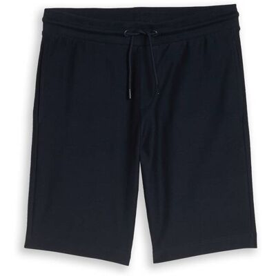 TOM TAILOR Herren Regular Fit Shorts mit Kordelzug, blau, Uni, Gr. S TOM TAILOR Herren Regular Fit Shorts mit Kordelzug, blau, Uni, Gr. S