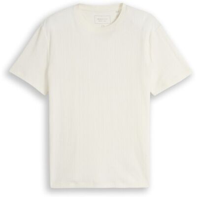TOM TAILOR DENIM Herren T-Shirt mit Waffelstruktur, weiß, Uni, Gr. XL TOM TAILOR DENIM Herren T-Shirt mit Waffelstruktur, weiß, Uni, Gr. XL