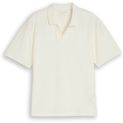 TOM TAILOR DENIM Herren Relaxed Fit Poloshirt aus Baumwolle, weiß, Uni, Gr. XS TOM TAILOR DENIM Herren Relaxed Fit Poloshirt aus Baumwolle, weiß, Uni, Gr. XS