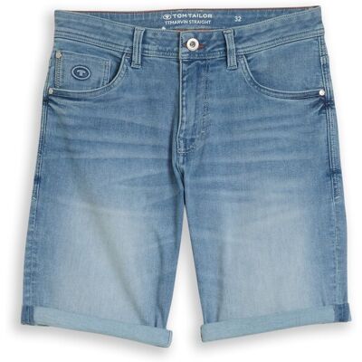 TOM TAILOR Herren TTMARVIN STRAIGHT Jeans Shorts mit Stretch, blau, Uni, Gr. 40 TOM TAILOR Herren TTMARVIN STRAIGHT Jeans Shorts mit Stretch, blau, Uni, Gr. 40