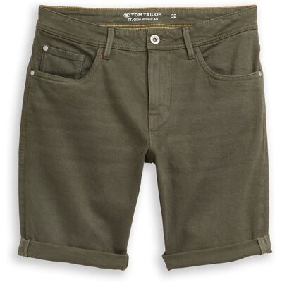 TOM TAILOR Herren TTJOSH REGULAR SLIM Jeans Shorts, grün, Uni, Gr. 29 TOM TAILOR Herren TTJOSH REGULAR SLIM Jeans Shorts, grün, Uni, Gr. 29