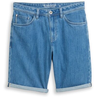 TOM TAILOR Herren TTMORRIS RELAXED Jeans Shorts, blau, Uni, Gr. 38 TOM TAILOR Herren TTMORRIS RELAXED Jeans Shorts, blau, Uni, Gr. 38
