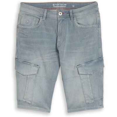 TOM TAILOR Herren TTMARVIN STRAIGHT Cargo Jeans Shorts, blau, Uni, Gr. 28 TOM TAILOR Herren TTMARVIN STRAIGHT Cargo Jeans Shorts, blau, Uni, Gr. 28