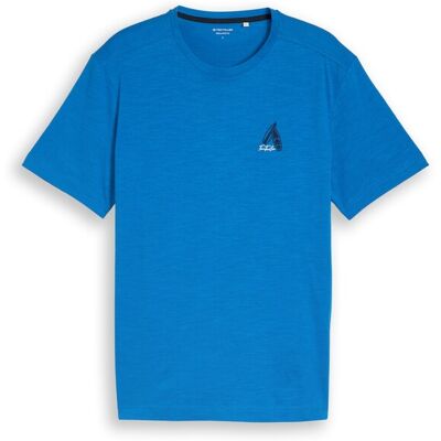 TOM TAILOR Herren T-Shirt mit Stickerei, blau, Uni, Gr. XXXL TOM TAILOR Herren T-Shirt mit Stickerei, blau, Uni, Gr. XXXL