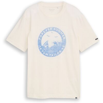 TOM TAILOR Herren T-Shirt mit Print, braun, Uni, Gr. XXXL TOM TAILOR Herren T-Shirt mit Print, braun, Uni, Gr. XXXL