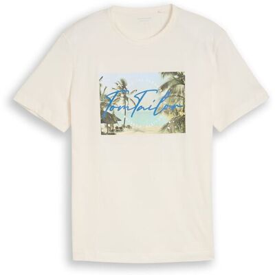 TOM TAILOR Herren T-Shirt mit Fotoprint, braun, Uni, Gr. XXXL TOM TAILOR Herren T-Shirt mit Fotoprint, braun, Uni, Gr. XXXL