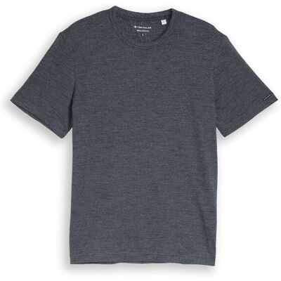 TOM TAILOR Herren T-Shirt in Melange-Optik, blau, Meliert, Gr. XXL TOM TAILOR Herren T-Shirt in Melange-Optik, blau, Meliert, Gr. XXL
