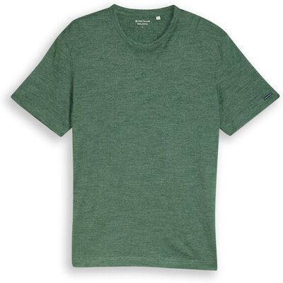 TOM TAILOR Herren T-Shirt in Melange-Optik, grün, Meliert, Gr. XL TOM TAILOR Herren T-Shirt in Melange-Optik, grün, Meliert, Gr. XL
