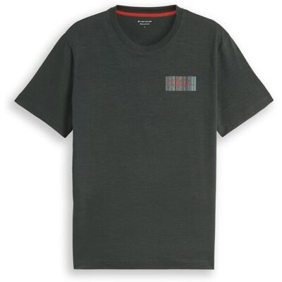 TOM TAILOR Herren T-Shirt mit Logo-Print, grün, Uni, Gr. XXXL TOM TAILOR Herren T-Shirt mit Logo-Print, grün, Uni, Gr. XXXL