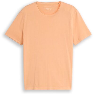 TOM TAILOR DENIM Herren T-Shirt im Used-Look, orange, Uni, Gr. XL TOM TAILOR DENIM Herren T-Shirt im Used-Look, orange, Uni, Gr. XL