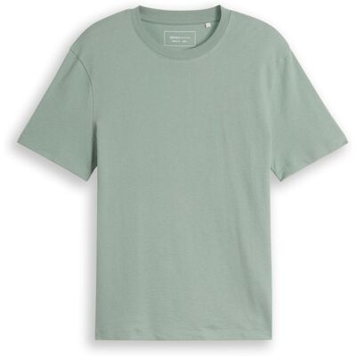 TOM TAILOR DENIM Herren Terry T-Shirt aus Baumwolle, grün, Uni, Gr. XL TOM TAILOR DENIM Herren Terry T-Shirt aus Baumwolle, grün, Uni, Gr. XL