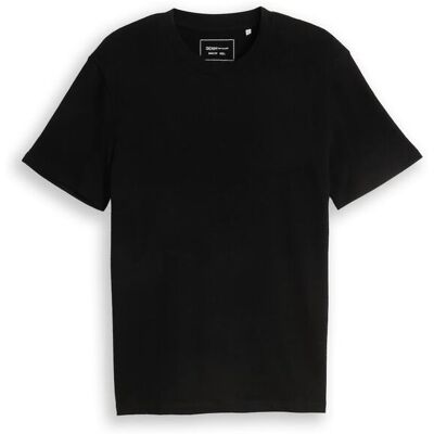 TOM TAILOR DENIM Herren Terry T-Shirt aus Baumwolle, schwarz, Uni, Gr. L TOM TAILOR DENIM Herren Terry T-Shirt aus Baumwolle, schwarz, Uni, Gr. L