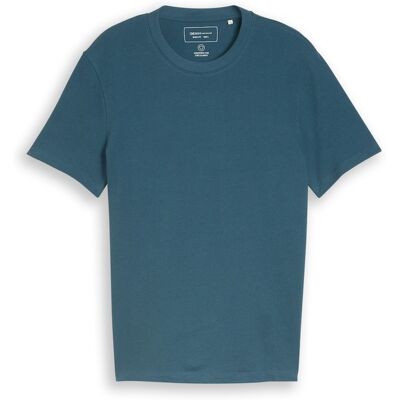 TOM TAILOR DENIM Herren Terry T-Shirt aus Baumwolle, grün, Uni, Gr. L TOM TAILOR DENIM Herren Terry T-Shirt aus Baumwolle, grün, Uni, Gr. L