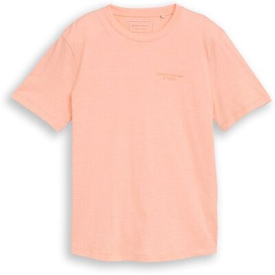 TOM TAILOR DENIM Herren T-Shirt mit feinem Streifenmuster, orange, Meliert, Gr. XL TOM TAILOR DENIM Herren T-Shirt mit feinem Streifenmuster, orange, Meliert, Gr. XL