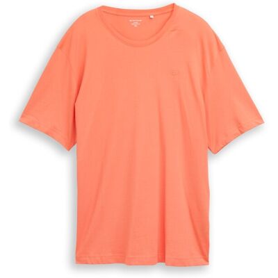 TOM TAILOR Herren Plus Size - T-Shirt mit Logo-Stickerei, rot, Uni, Gr. 2XL TOM TAILOR Herren Plus Size - T-Shirt mit Logo-Stickerei, rot, Uni, Gr. 2XL