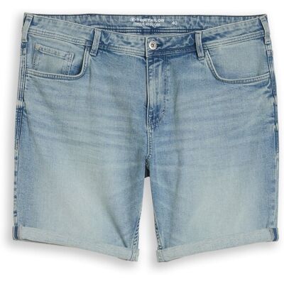 TOM TAILOR Herren Plus Size - Regular Jeans Shorts, blau, Uni, Gr. 42 TOM TAILOR Herren Plus Size - Regular Jeans Shorts, blau, Uni, Gr. 42