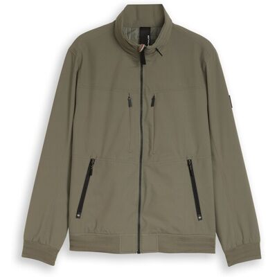 TOM TAILOR Herren Blouson Jacke mit verstaubarer Kapuze, grün, Uni, Gr. S TOM TAILOR Herren Blouson Jacke mit verstaubarer Kapuze, grün, Uni, Gr. S