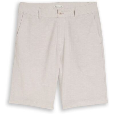TOM TAILOR DENIM Herren TTRELAXED Chino Shorts mit Leinenanteil, grau, Meliert, Gr. XL TOM TAILOR DENIM Herren TTRELAXED Chino Shorts mit Leinenanteil, grau, Meliert, Gr. XL
