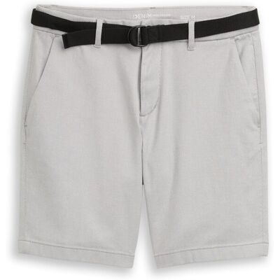 TOM TAILOR DENIM Herren TTREGULAR Chino Shorts mit Gürtel, blau, Uni, Gr. XL TOM TAILOR DENIM Herren TTREGULAR Chino Shorts mit Gürtel, blau, Uni, Gr. XL
