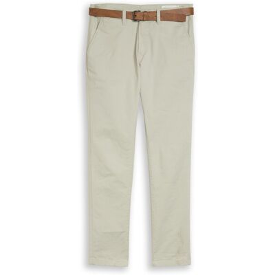 TOM TAILOR DENIM Herren TTSLIM Chino Hose mit Gürtel, grau, Uni, Gr. 32/32 TOM TAILOR DENIM Herren TTSLIM Chino Hose mit Gürtel, grau, Uni, Gr. 32/32