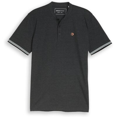 TOM TAILOR DENIM Herren Piqué Poloshirt mit Stehkragen, schwarz, Uni, Gr. XS TOM TAILOR DENIM Herren Piqué Poloshirt mit Stehkragen, schwarz, Uni, Gr. XS