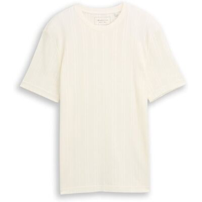 TOM TAILOR DENIM Herren T-Shirt aus Baumwolle, weiß, Uni, Gr. M TOM TAILOR DENIM Herren T-Shirt aus Baumwolle, weiß, Uni, Gr. M