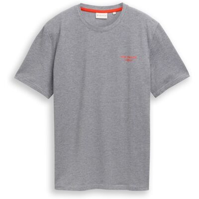 TOM TAILOR Herren Piqué T-Shirt in Melange-Optik, blau, Uni, Gr. M TOM TAILOR Herren Piqué T-Shirt in Melange-Optik, blau, Uni, Gr. M
