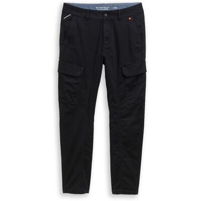 TOM TAILOR Herren TTTYLER TAPERED Cargo Hose im Washed–Look, schwarz, Uni, Gr. 36/32 TOM TAILOR Herren TTTYLER TAPERED Cargo Hose im Washed–Look, schwarz, Uni, Gr. 36/32