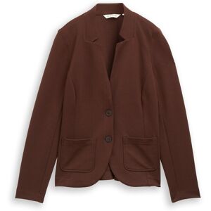 TOM TAILOR Damen Slim Fit Blazer mit Ottoman Struktur, braun, Uni, Gr. S TOM TAILOR Damen Slim Fit Blazer mit Ottoman Struktur, braun, Uni, Gr. S