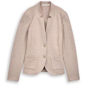 TOM TAILOR Damen Slim Fit Blazer mit Ottoman Struktur, braun, Meliert, Gr. S TOM TAILOR Damen Slim Fit Blazer mit Ottoman Struktur, braun, Meliert, Gr. S