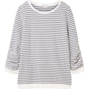 TOM TAILOR DENIM Damen Sweatshirt mit Streifenmuster, blau, Gestreift, Gr. XXL TOM TAILOR DENIM Damen Sweatshirt mit Streifenmuster, blau, Gestreift, Gr. XXL