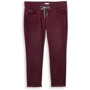 TOM TAILOR Damen Tapered Relaxed Hose, rot, Uni, Gr. 34/28 TOM TAILOR Damen Tapered Relaxed Hose, rot, Uni, Gr. 34/28