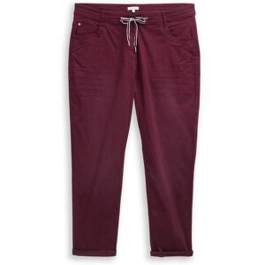 TOM TAILOR Damen Plus Size - Cropped Slim Hose, rot, Uni, Gr. 44/28 TOM TAILOR Damen Plus Size - Cropped Slim Hose, rot, Uni, Gr. 44/28