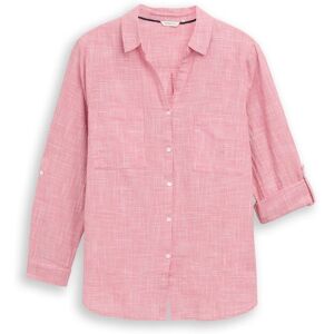 TOM TAILOR Damen Plus Size - Bluse mit Brusttaschen, rot, Uni, Gr. 48 TOM TAILOR Damen Plus Size - Bluse mit Brusttaschen, rot, Uni, Gr. 48