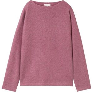 TOM TAILOR Damen Soft-Touch Sweatshirt mit Knopf-Details, rosa, Meliert, Gr. XXL TOM TAILOR Damen Soft-Touch Sweatshirt mit Knopf-Details, rosa, Meliert, Gr. XXL