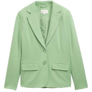 TOM TAILOR Damen Slim Fit Jersey Blazer, grün, Uni, Gr. S TOM TAILOR Damen Slim Fit Jersey Blazer, grün, Uni, Gr. S