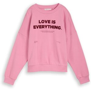 TOM TAILOR DENIM Damen Loose Fit Sweatshirt, rosa, Uni, Gr. M TOM TAILOR DENIM Damen Loose Fit Sweatshirt, rosa, Uni, Gr. M