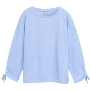 TOM TAILOR DENIM Damen Cosy Sweatshirt mit Raffärmeln, blau, Meliert, Gr. S TOM TAILOR DENIM Damen Cosy Sweatshirt mit Raffärmeln, blau, Meliert, Gr. S