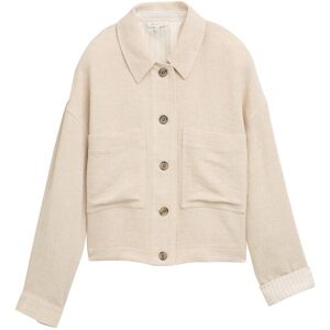 TOM TAILOR Damen Oversize Jacke mit Leinenanteil, beige, Uni, Gr. 42 TOM TAILOR Damen Oversize Jacke mit Leinenanteil, beige, Uni, Gr. 42