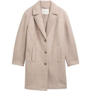 TOM TAILOR Damen Plus Size - Bouclé Mantel mit Reverskragen, beige, Meliert, Gr. 44 TOM TAILOR Damen Plus Size - Bouclé Mantel mit Reverskragen, beige, Meliert, Gr. 44
