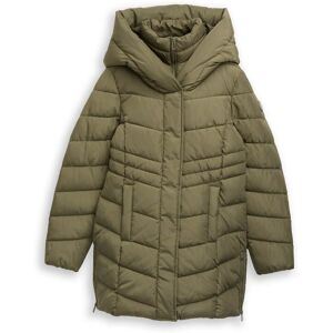 TOM TAILOR Damen Puffer-Mantel im 2-in-1-Look, grün, Uni, Gr. M TOM TAILOR Damen Puffer-Mantel im 2-in-1-Look, grün, Uni, Gr. M