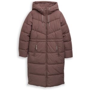 TOM TAILOR DENIM Damen Puffer-Mantel mit Kapuze, braun, Uni, Gr. XS TOM TAILOR DENIM Damen Puffer-Mantel mit Kapuze, braun, Uni, Gr. XS