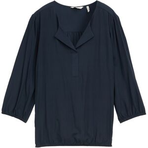 TOM TAILOR Damen Bluse aus Viskose, blau, Uni, Gr. 34 TOM TAILOR Damen Bluse aus Viskose, blau, Uni, Gr. 34